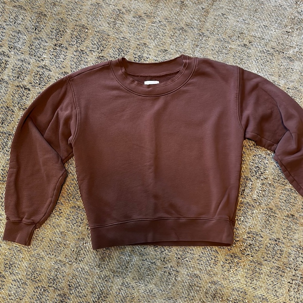 Mate the label maroon crop sweatshirt